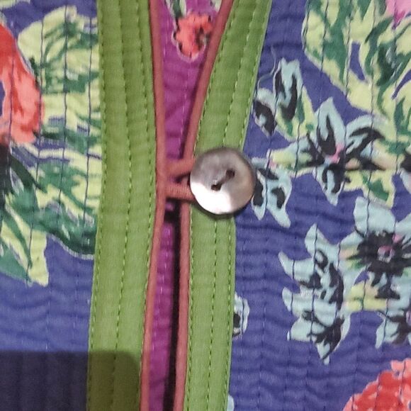 ORVIS Floral Print Button Down Quilted Vest - Size X-Large - Picture 3 of 8